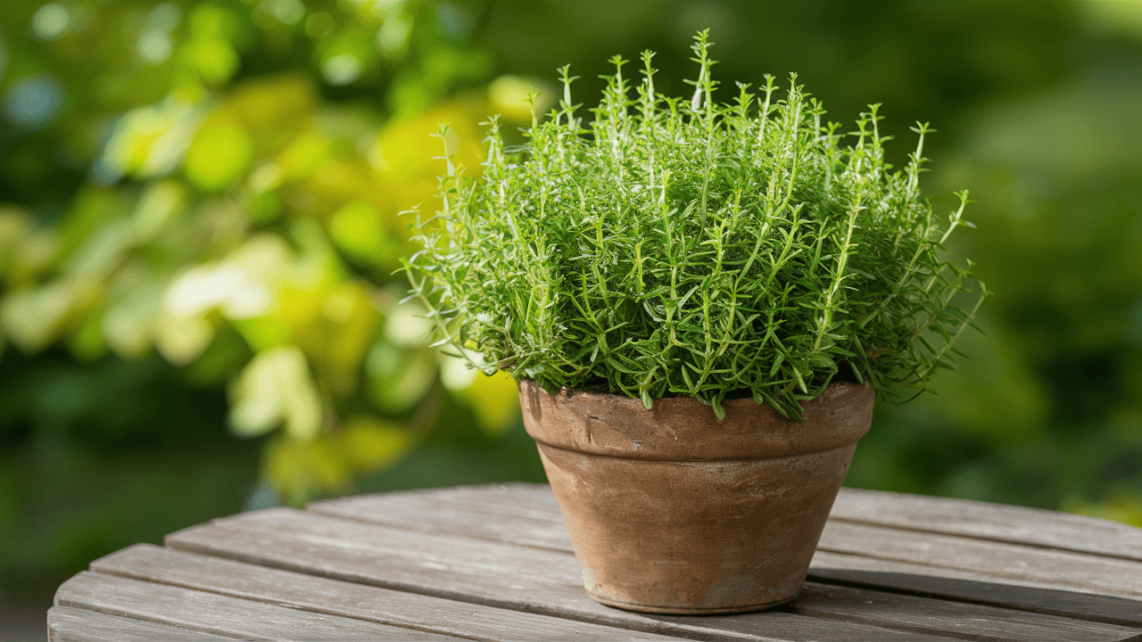 English-thyme-plant in pot