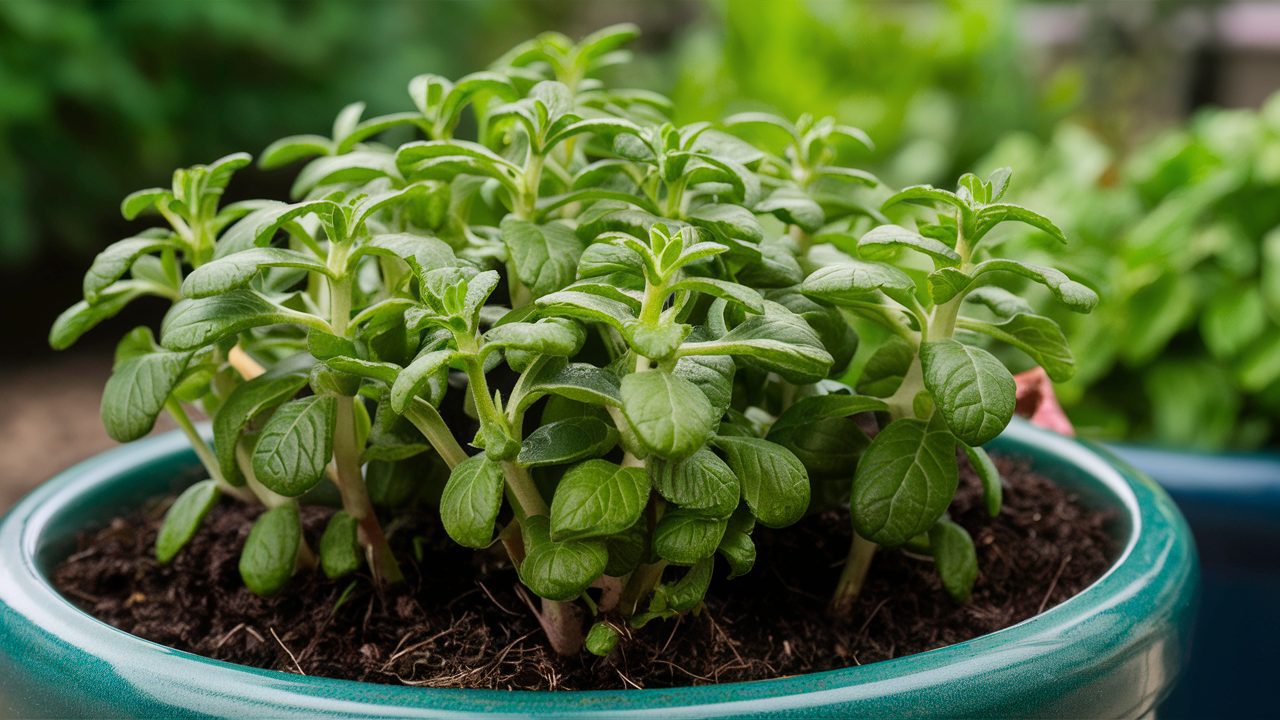 Oregano makes a good container plants for tomatoes