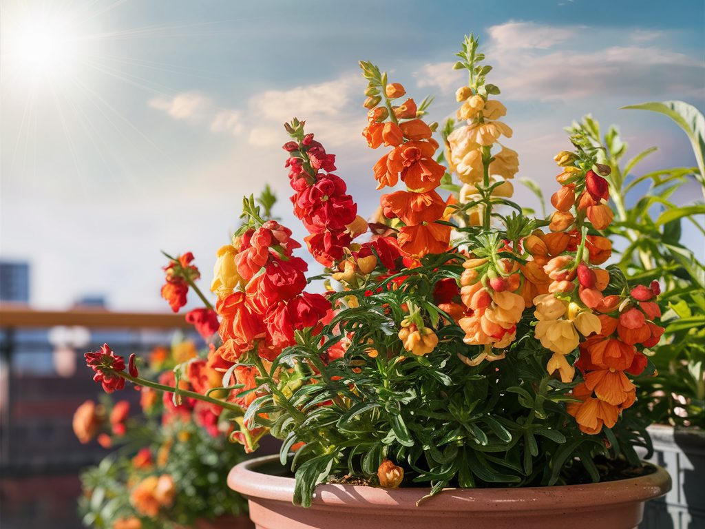 Trailing-Snapdragon-with-delicate-tubular-flowers-trailing-from-a-sunny-balcony-pot