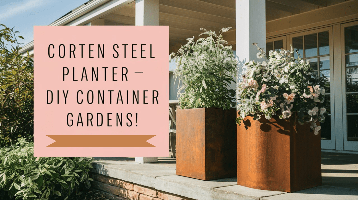 corten steel planter square