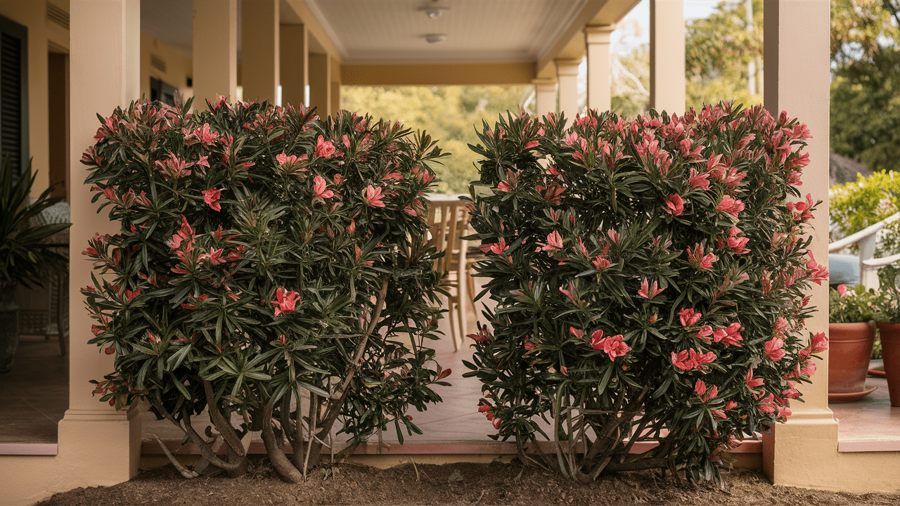 Balcony privacy with plant: Oleander