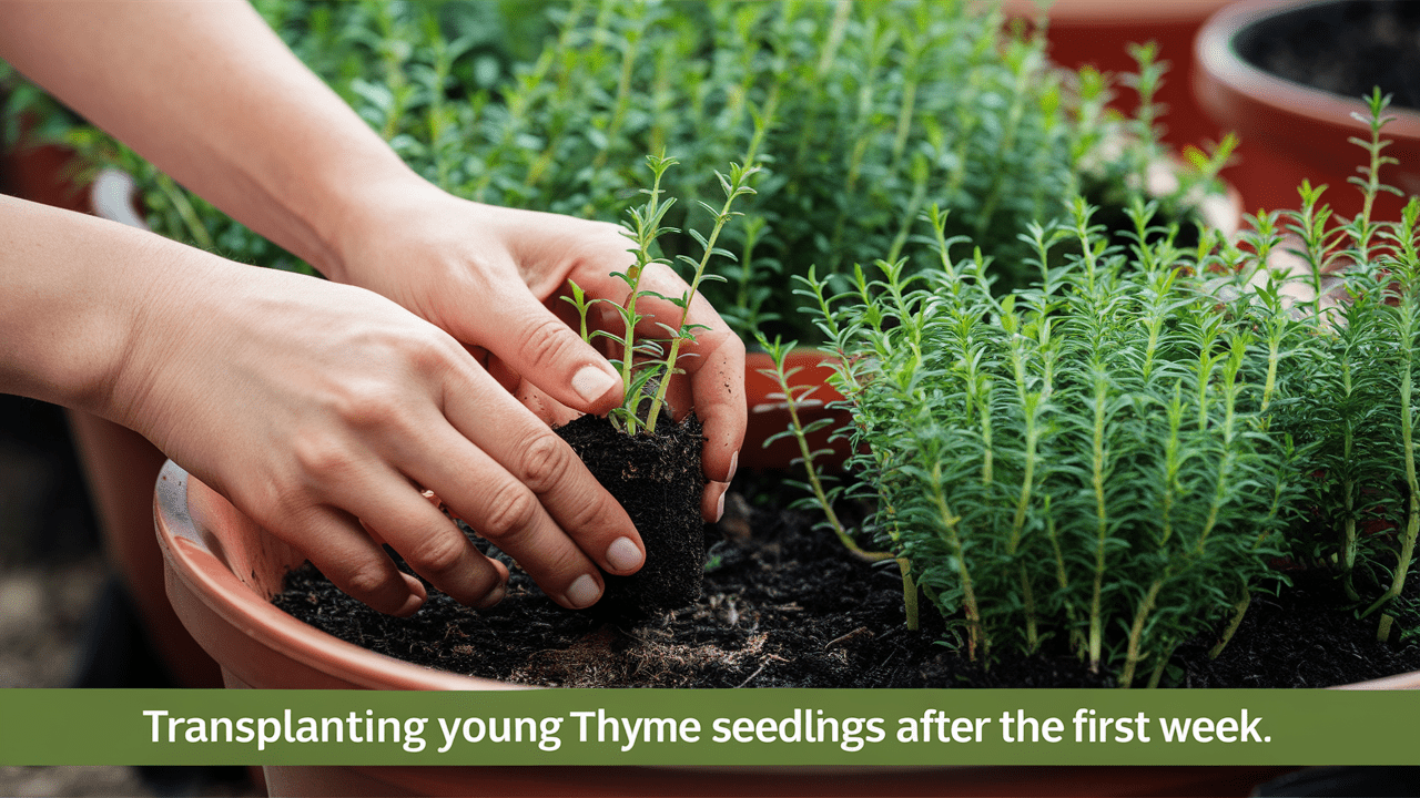transplanting english thyme plants from seedlings transplanting-english-thyme-plants-from-seedlings