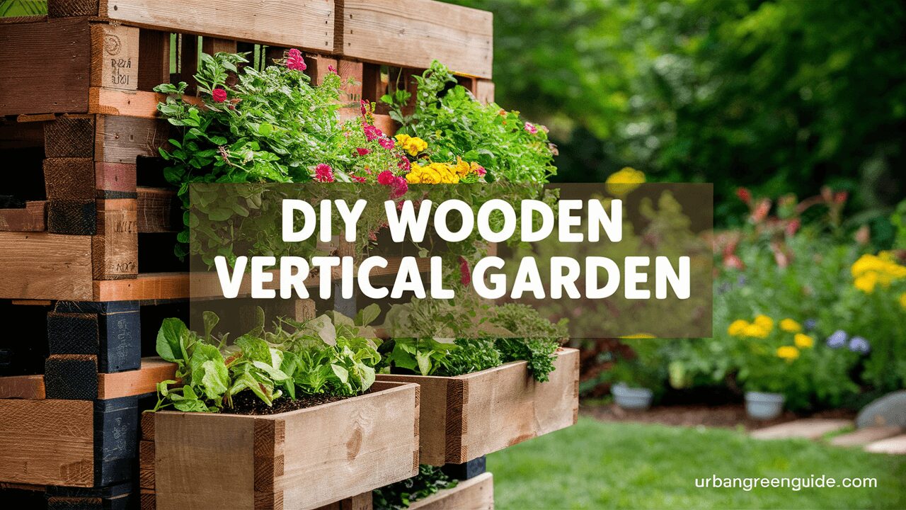 DIY wooden vertical garden