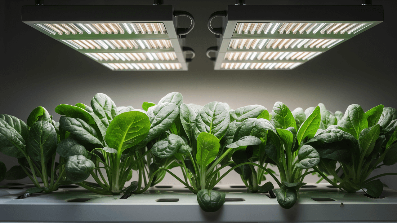 LED-Grow-Lights-hydroponically-setup