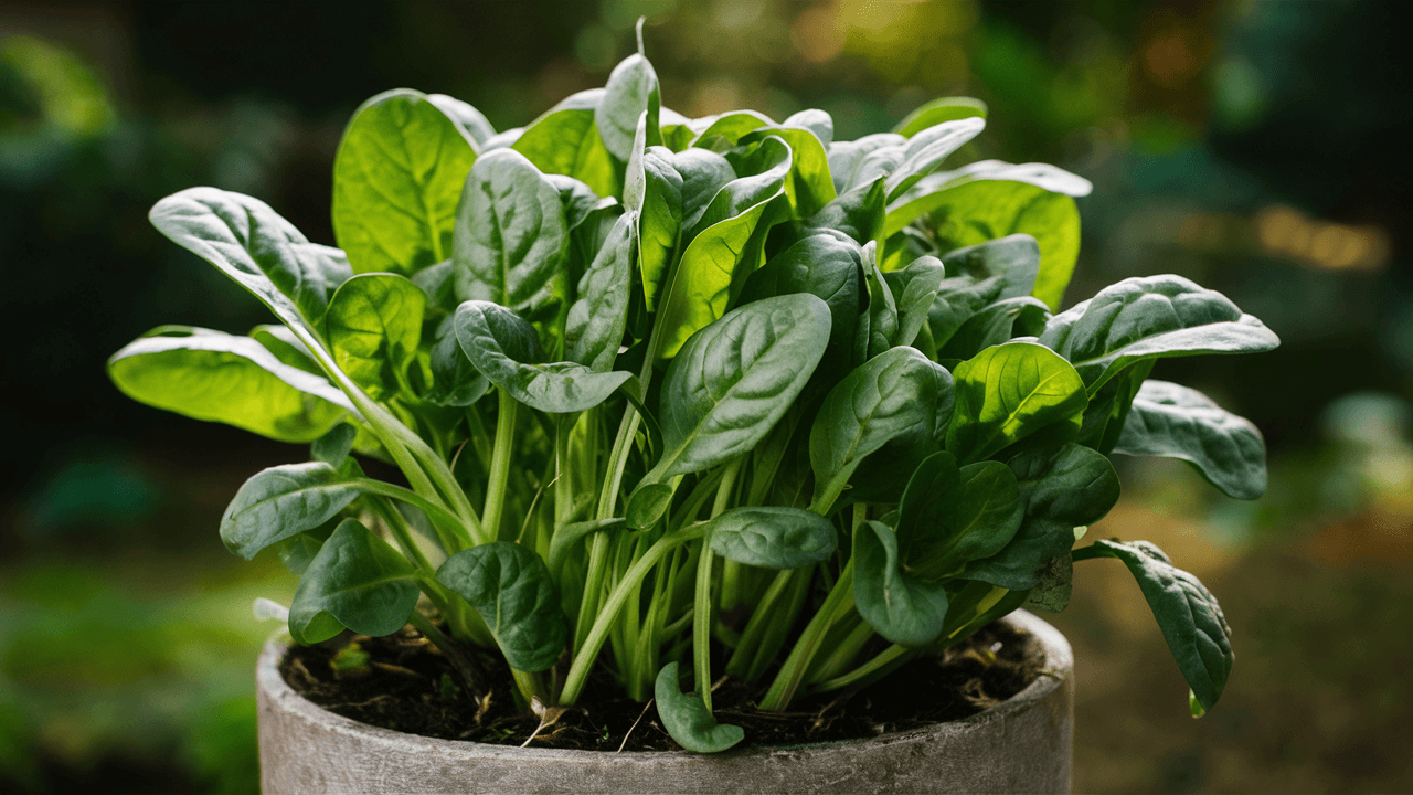 Spinach growing in a container Spinach-growing-in-a-container