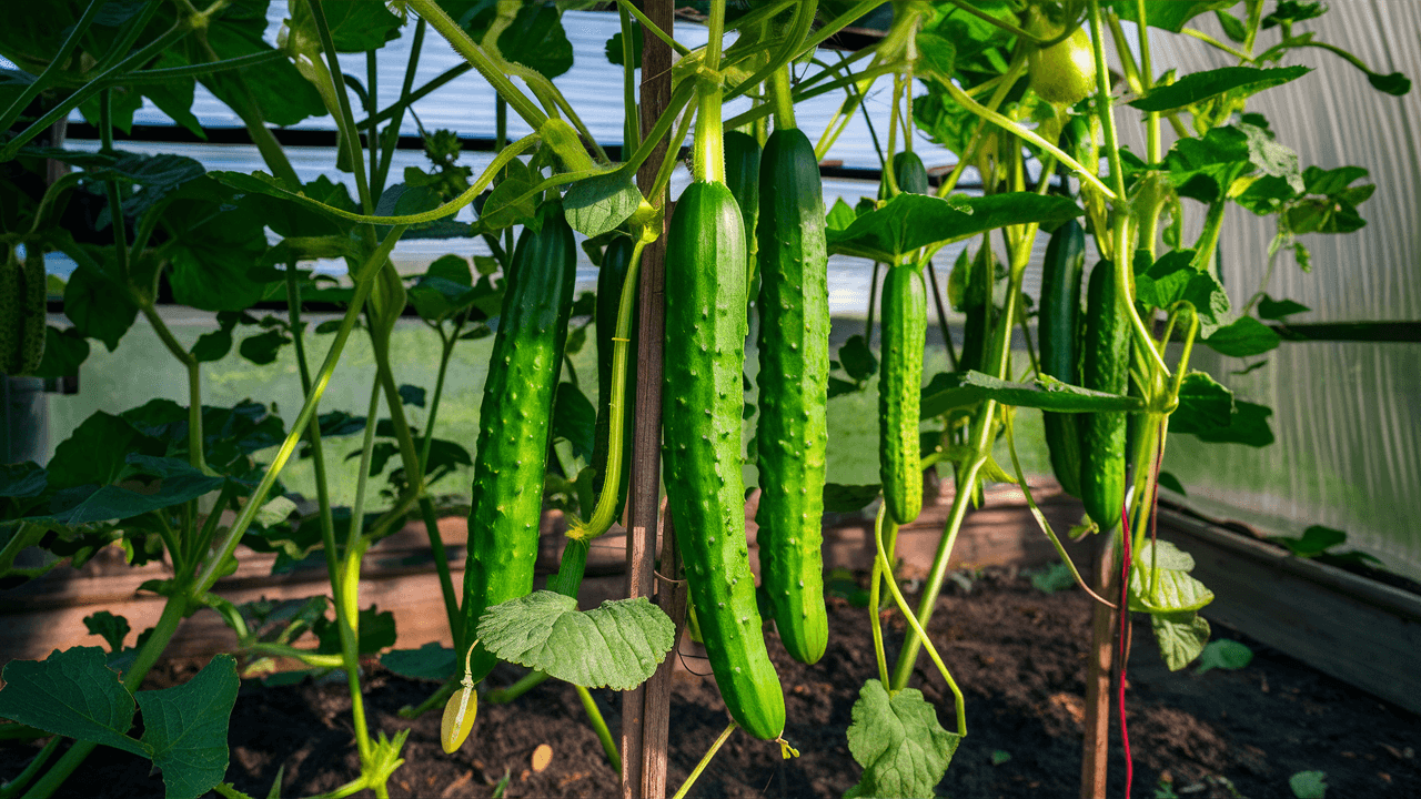 Telegraph Improved' cucumbers cucumber plant: vine growing fruits