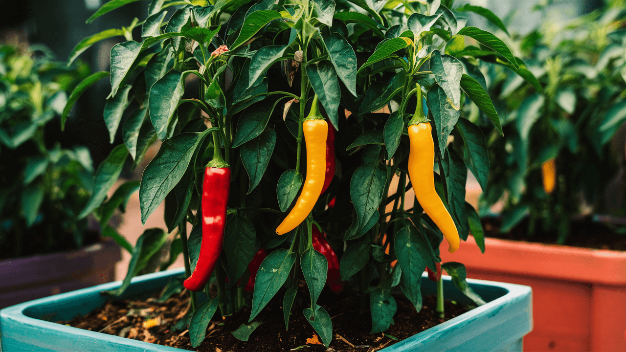 Thai-Peppers-growing-in-a-container