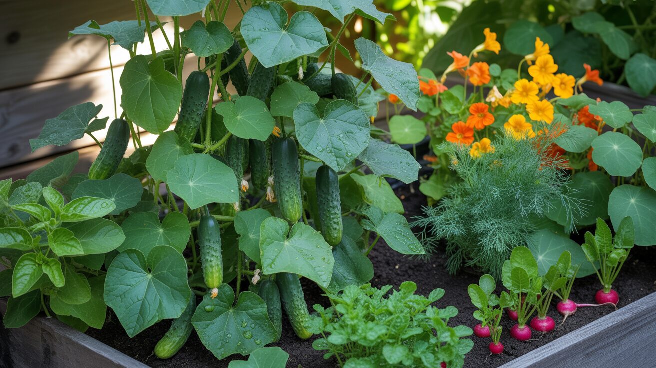 top companion plants to grow with cucumber
