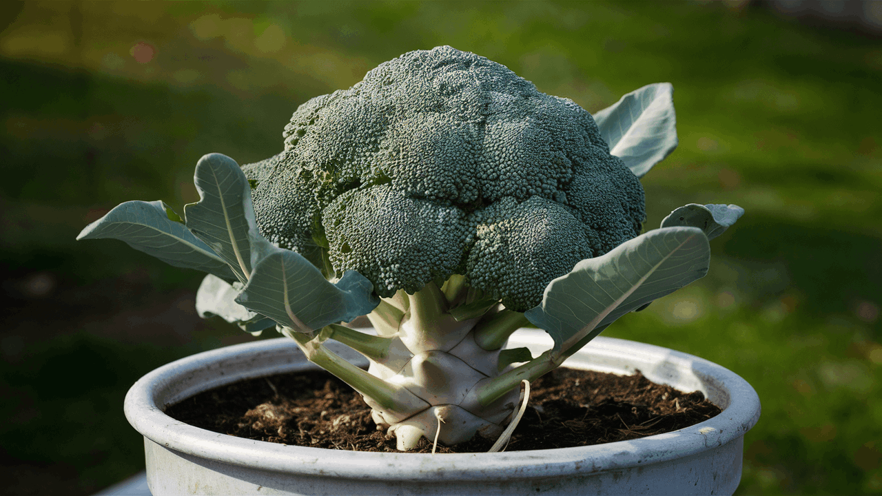 broccoli-plant-with-a-large-head-forming-in-a-pot broccoli-plant-with-a-large-head-forming-in-a-pot