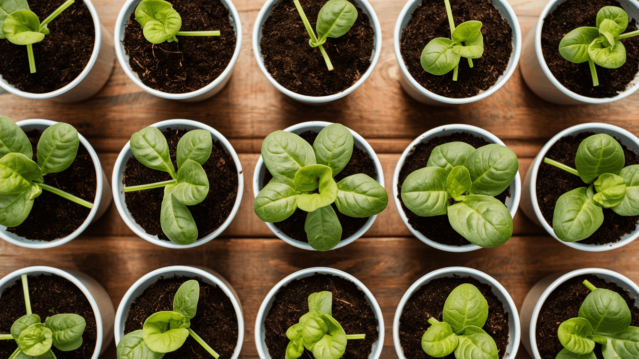 spinach sprouts spinach seedlings