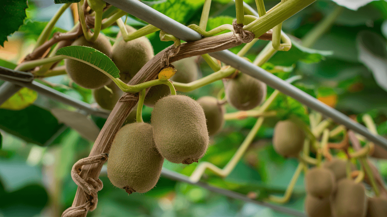 kiwi fruit vine kiwi fruit vine on trellis
