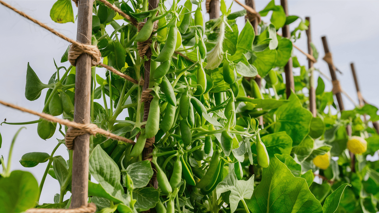 pea plant Pea plant: vine growing fruits and vegetables