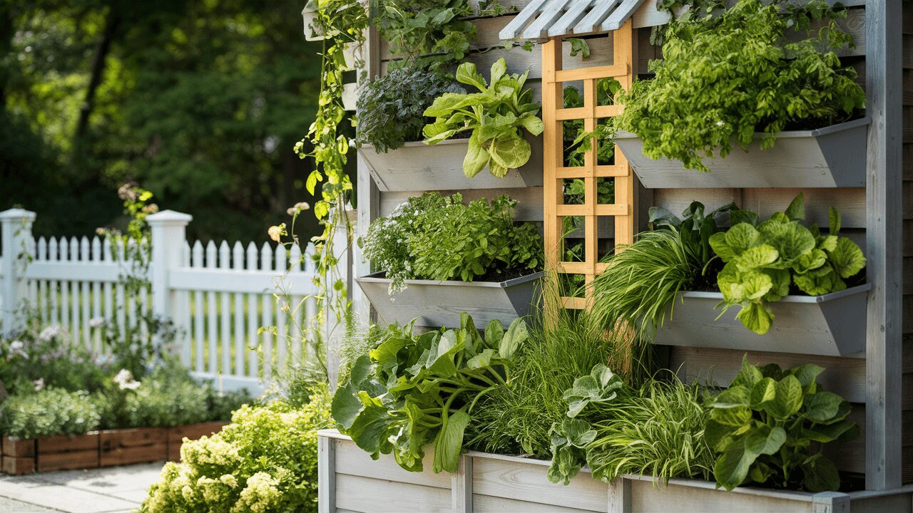 DIY wooden vertical garden