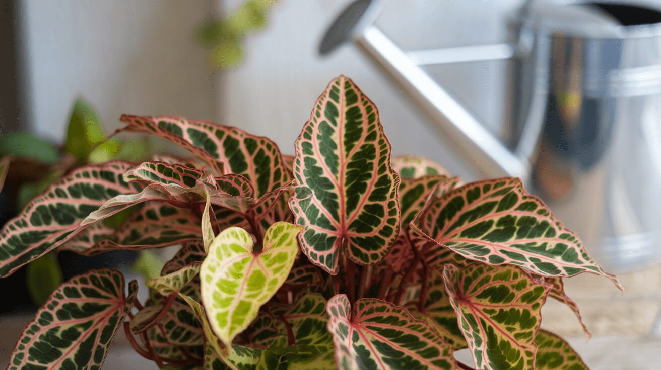 Fittonia benefits Healthy Fittonia plant in indirect light by a window indoors