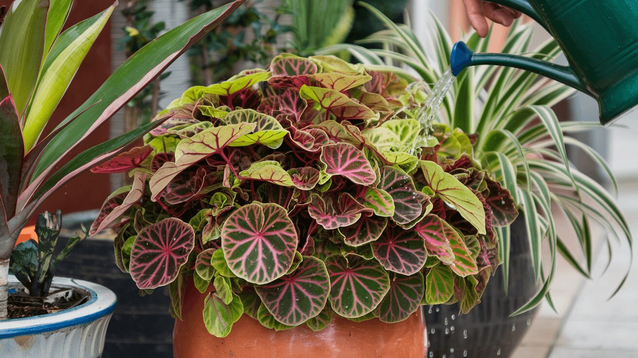 Fittonia care Watering Fittonia correctly by keeping soil moist but not waterlogged
