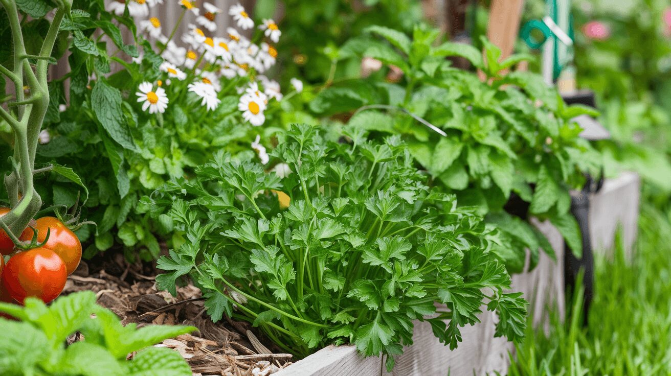 Parsley makes a good Companion plants with spinach