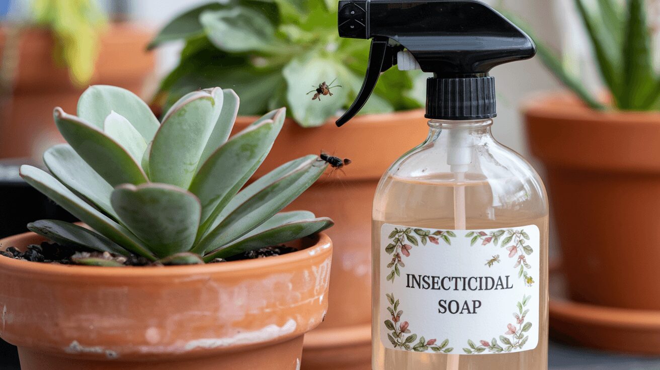 homemade-spray Homemade insecticidal soap for treating white fuzzy bugs on plants