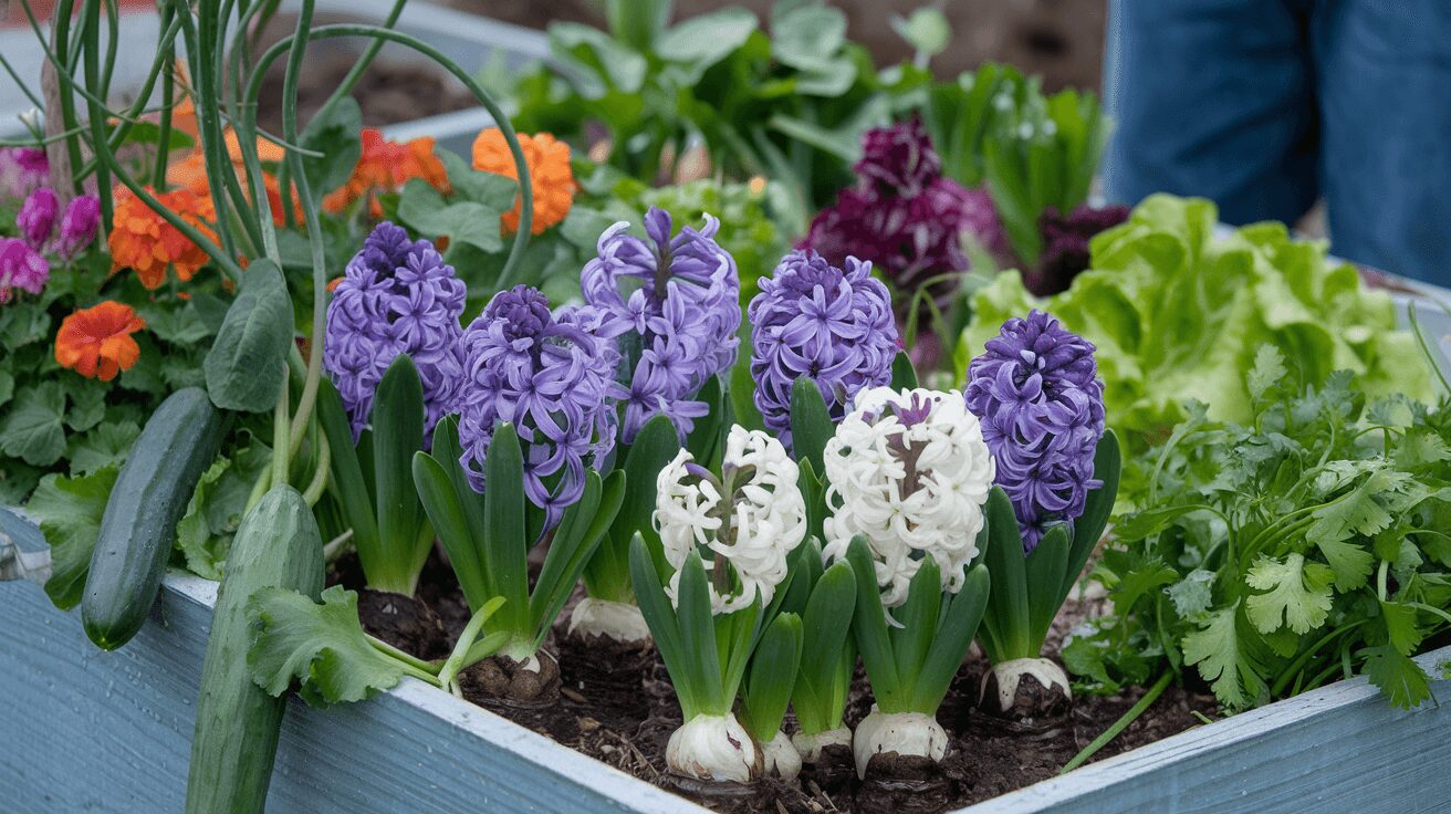 hyacinth care tips Colorful hyacinths blooming in a raised bed