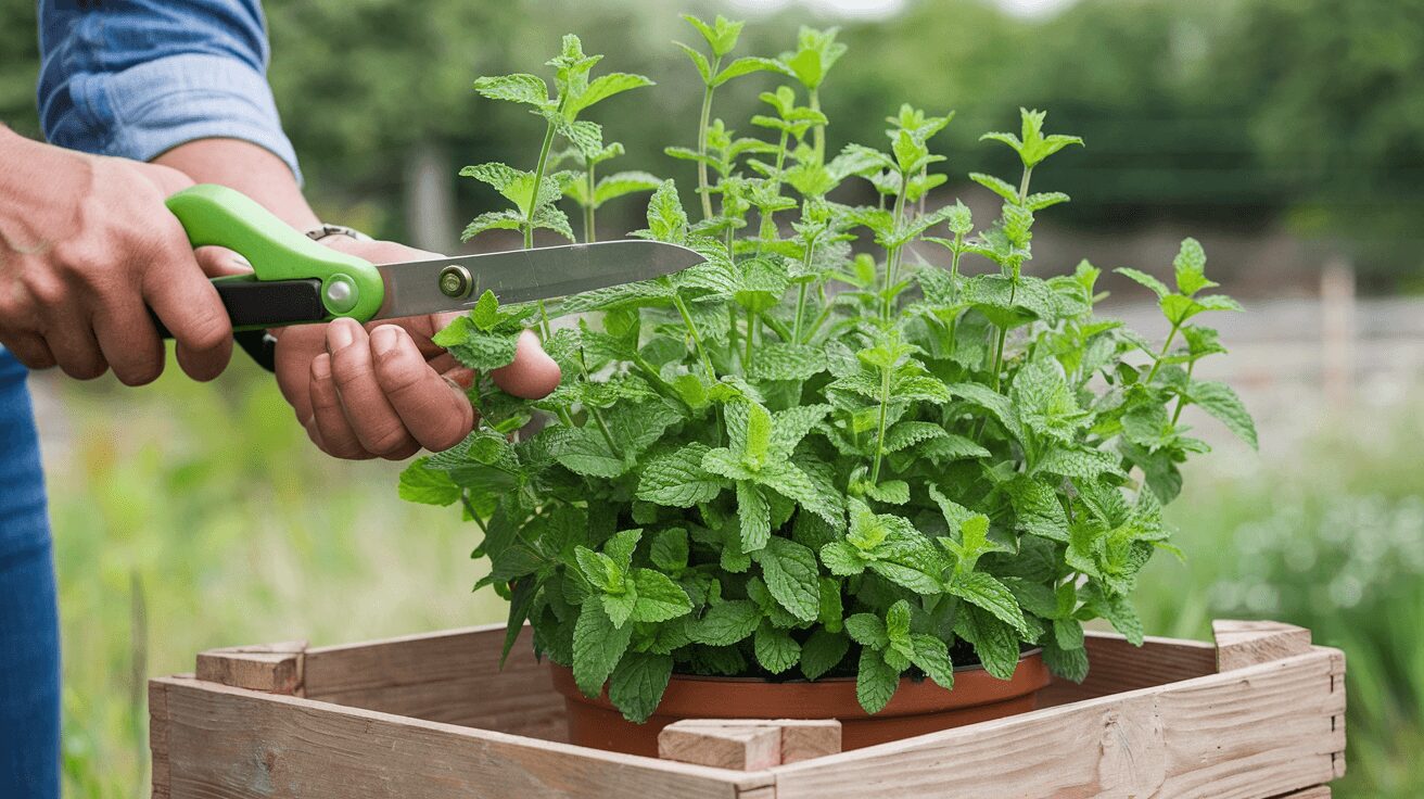 Where to cut mint to propagate new plants