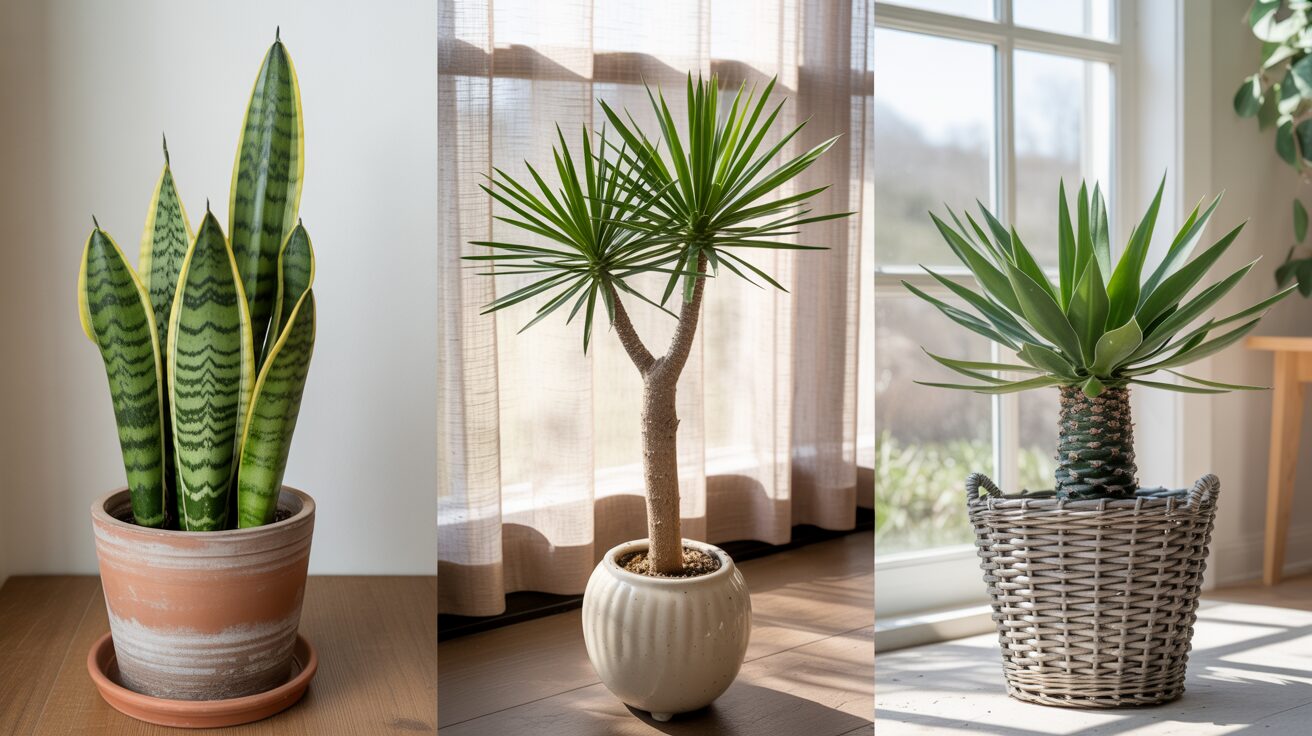 Tall Spiky Houseplants Tall Spiky Houseplants placed beside the windows for indirect light