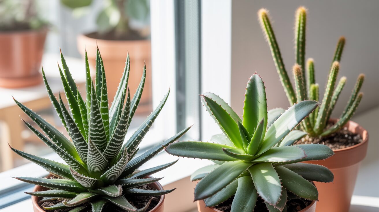 spiky houseplants in a pot healthy spiky houseplants in a pot looking well-maintained