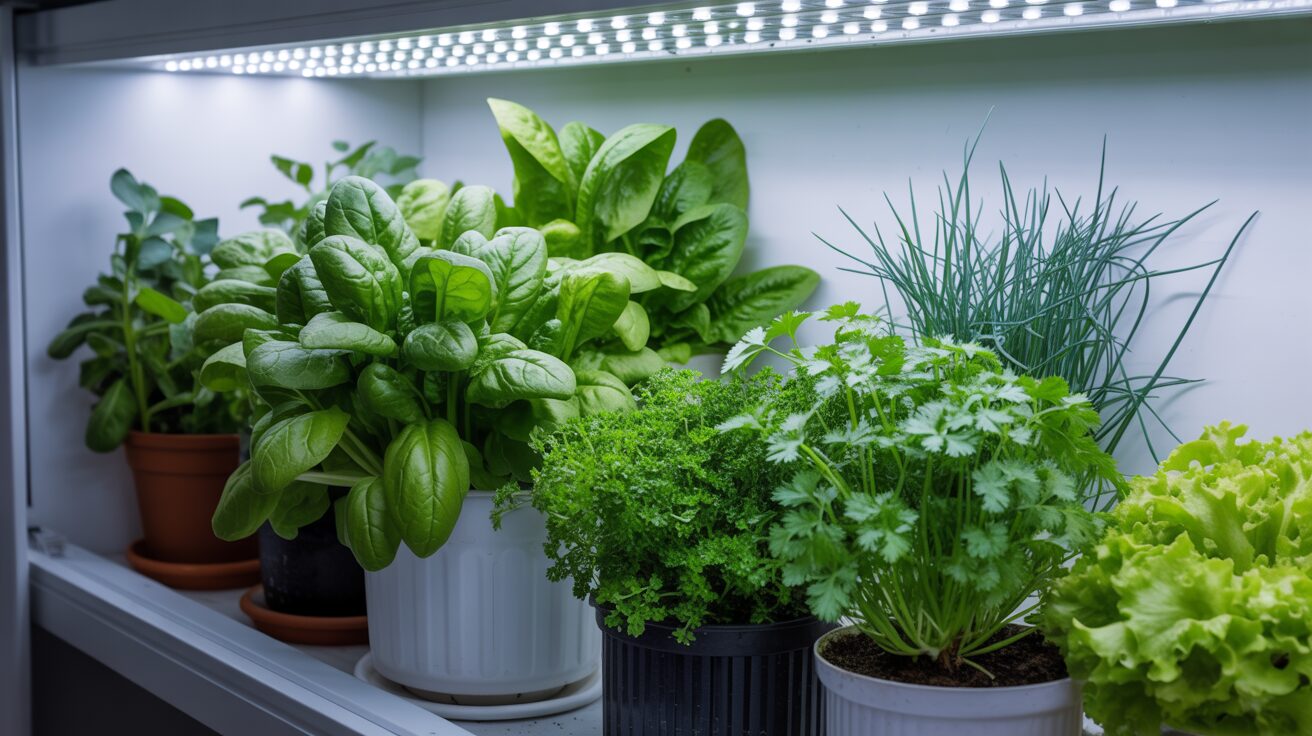 Grow Lights for Indoor Spinach Plants and other veggies