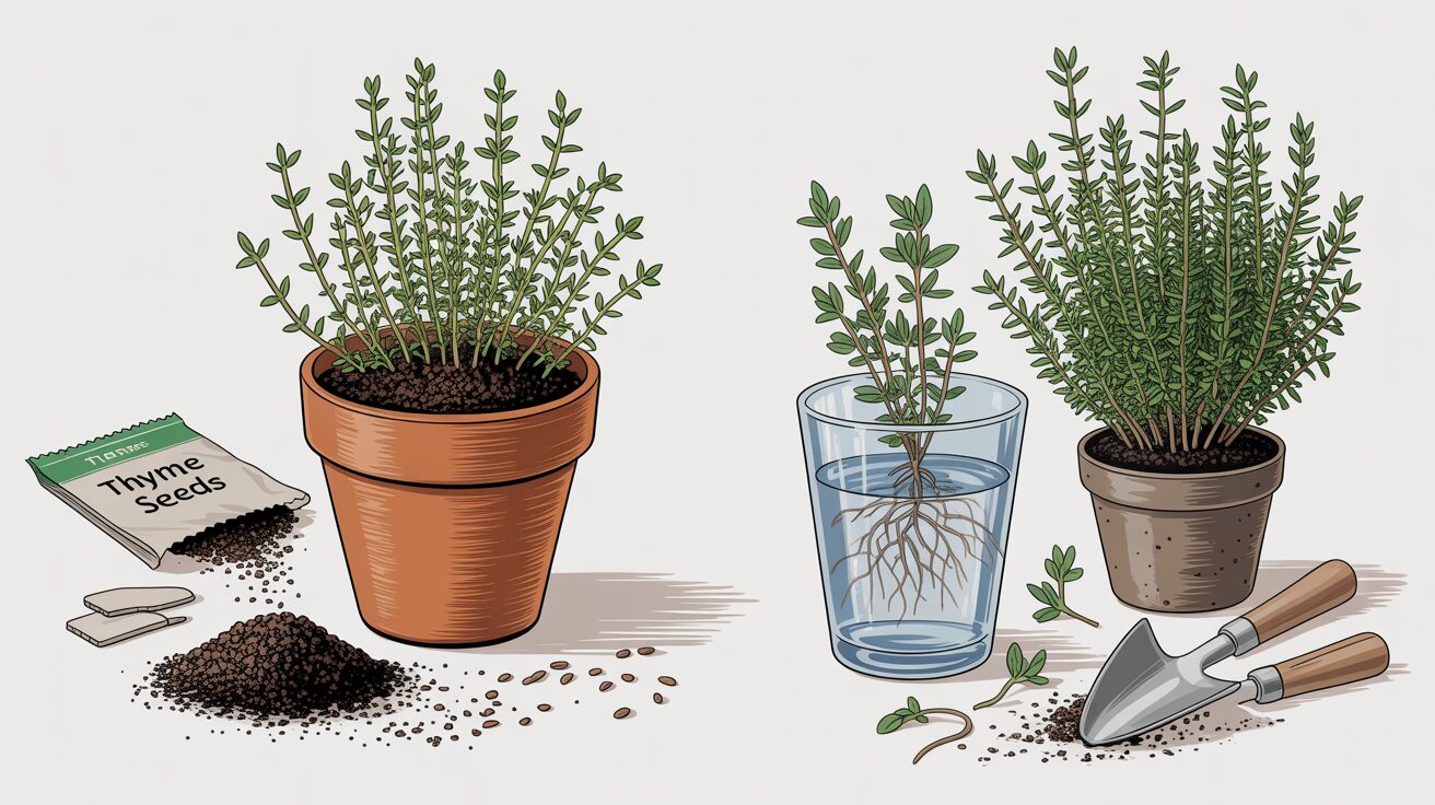 starting thyme from seed vs cuttings