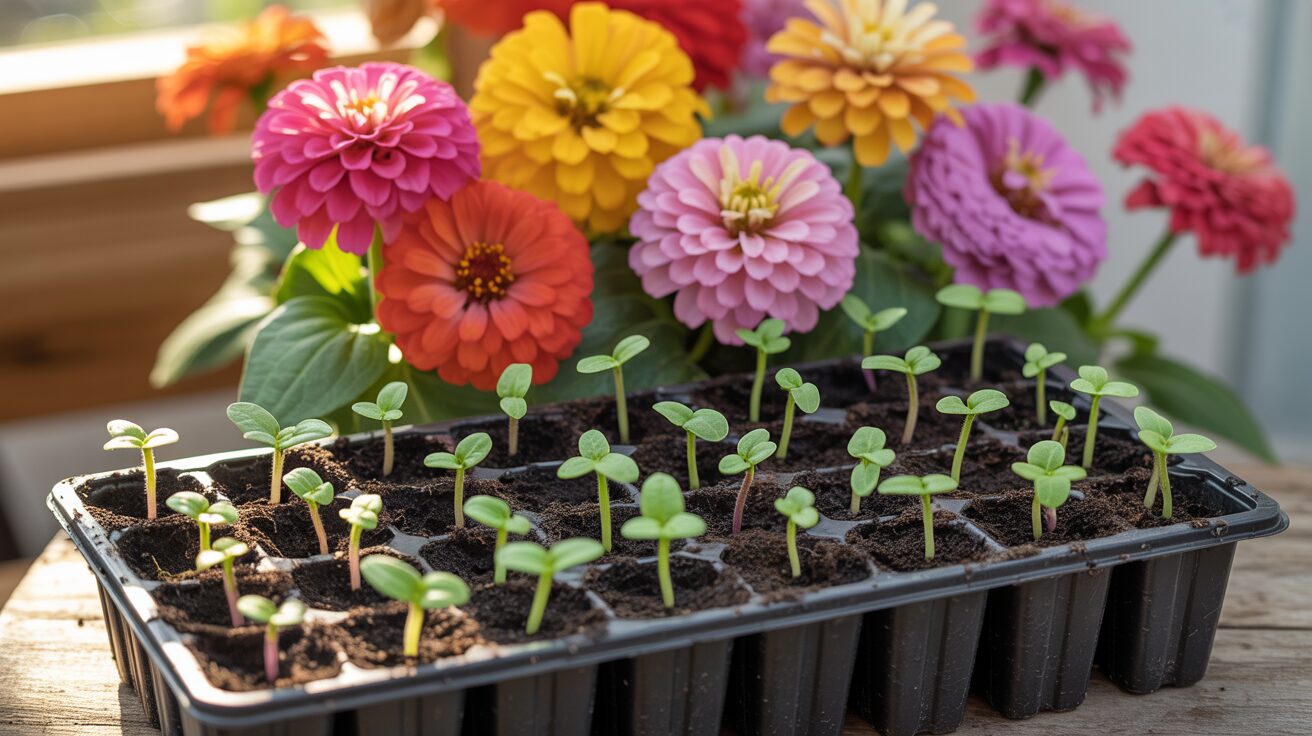 Growing zinnias from seeds